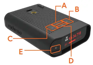radenso DS1 Radar Detector - Button Operation