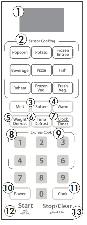 Danby DDMW01440WG1 1.4 Cubic Foot Sensor Microwave Oven-2