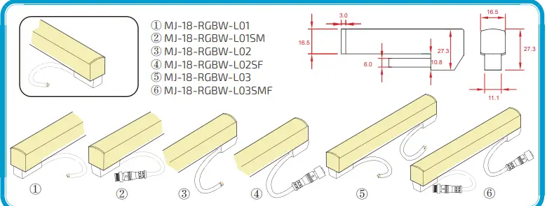 Lighting Olympia F18 Multi Color RGBW Neon flex-fig11