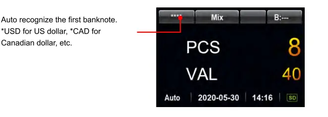 CARNATION CR1000 Banknote Mixed Value Counter 6