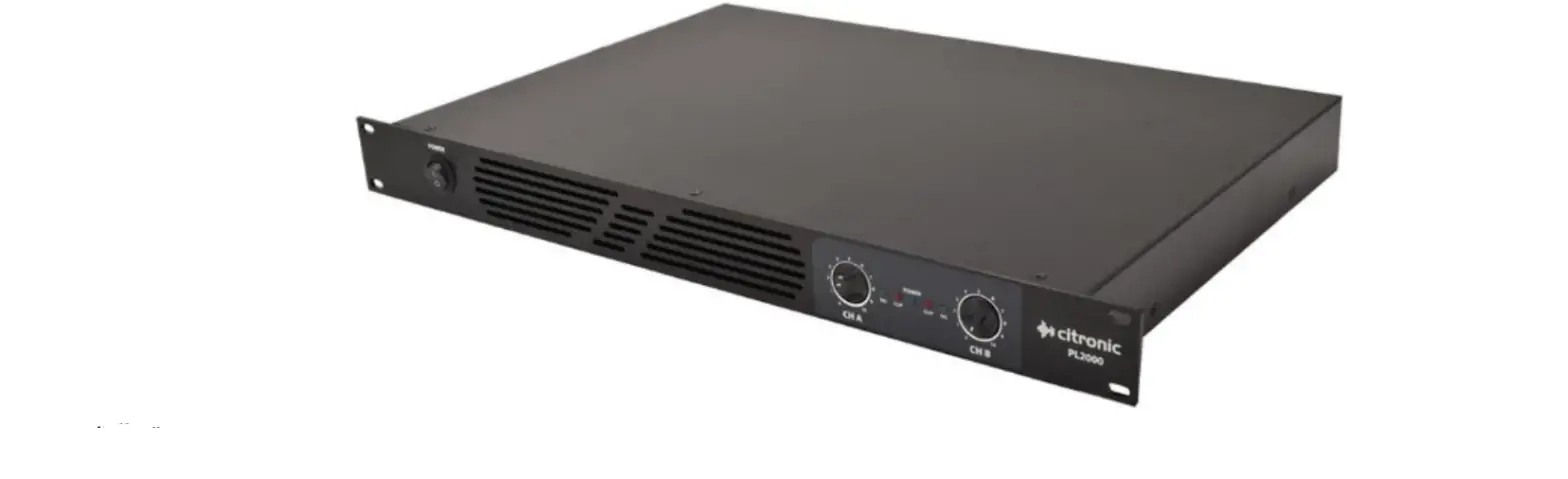 Citronic Pl2000 1u Stereo Power Amplifier User Manual