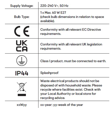SCREWFIX-3022S-Napoli-Outdoor-Oval-Bulkhead-Black-FIG-7