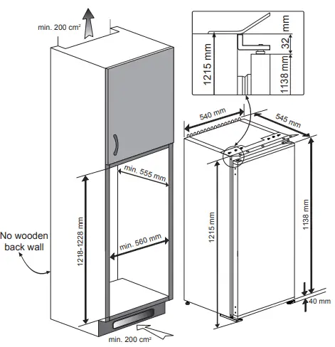 beko L54215B Sliding Top Mount Refrigerator-fig2