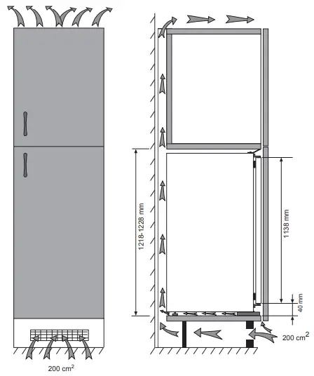 beko L54215B Sliding Top Mount Refrigerator-fig4