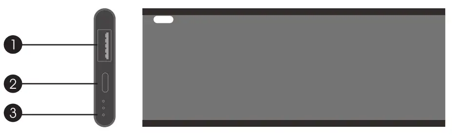 comsol PB36 Series 3600mAh Power Bank - Layout