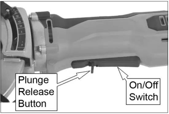 Clarke CPS85 85mm Plunge Saw - SWITCHING ON OFF