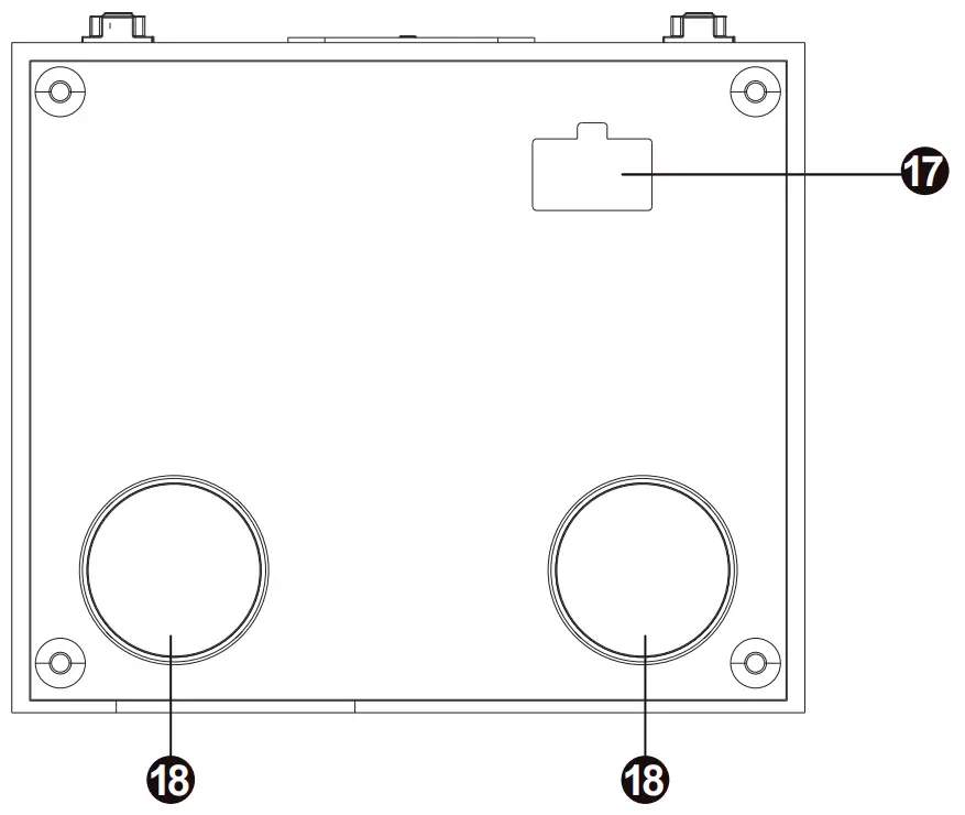 auna 10039050 TT Classic Chrono Turntable - Bottom view