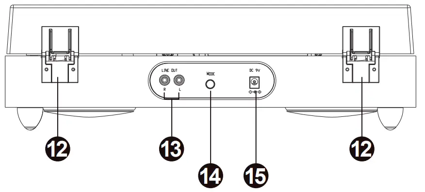 auna 10039050 TT Classic Chrono Turntable - Side view