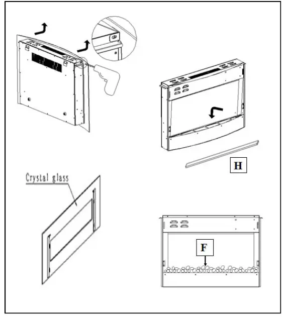 WFCDN-Flat-Wall-Mounted-Free-stand-Electric-Fireplace-(Stainless Steel Panel)-fig-8
