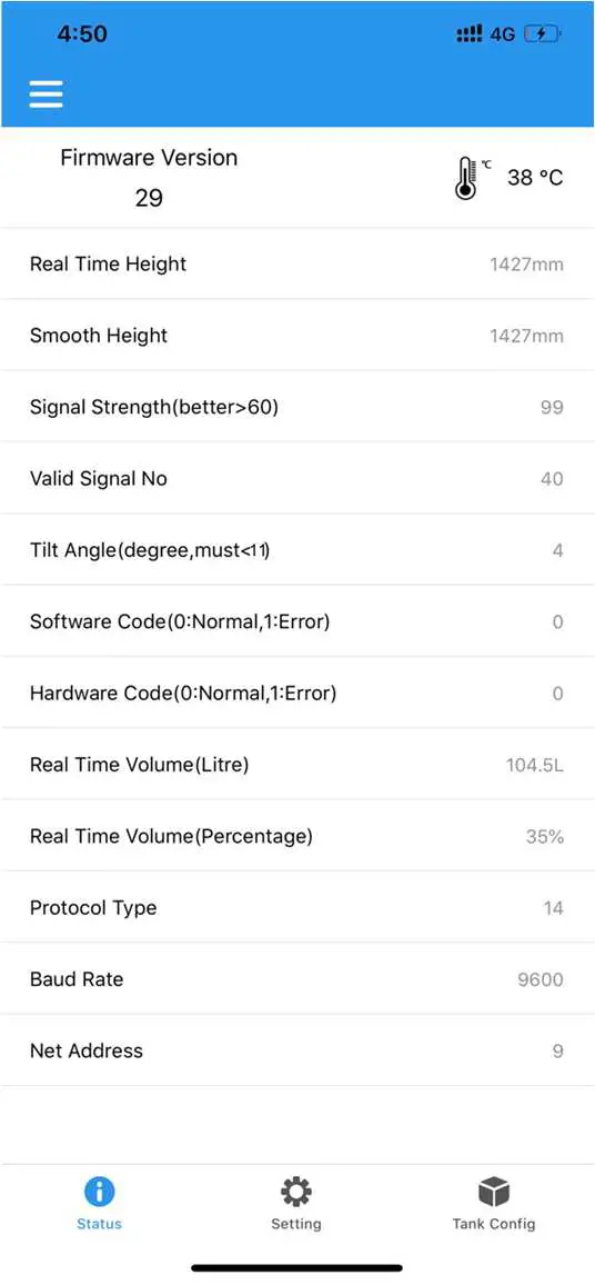 TENET UL212 Bluetooth All-In-one Ultrasonic Fuel Level Sensor - Indoor Test Steps 2