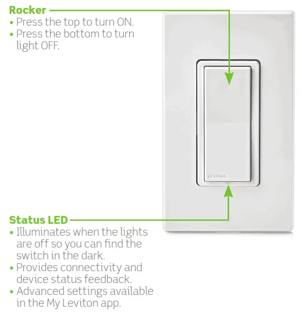 LEVITON Switch 2nd Gen - Features