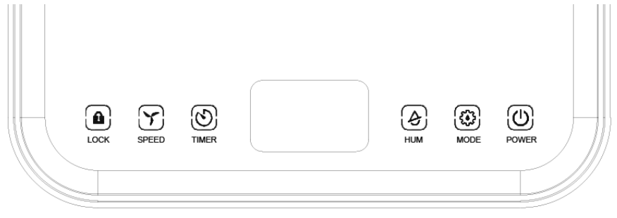 FLAMA 1319FL 12LT Digital Dehumidifier - CONTROL PANEL