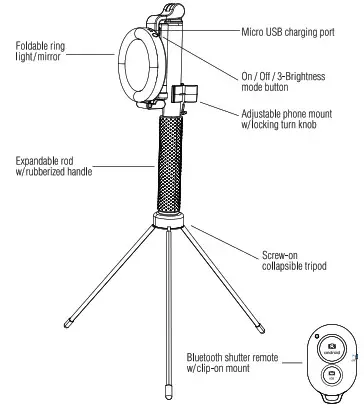 ON AIR Halo Stick 4' LED RingLight