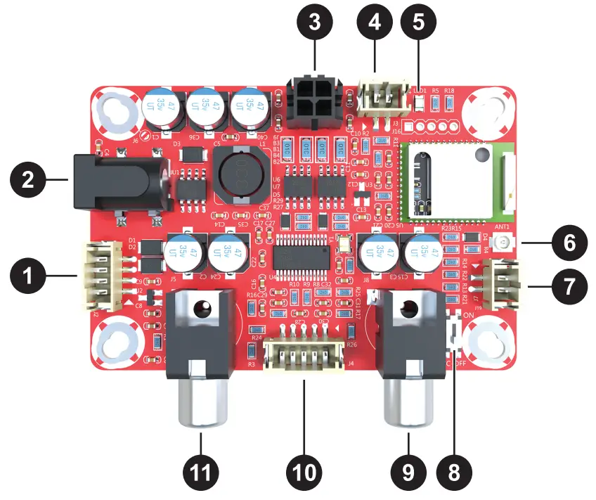 DAYTONAUDIO KAB 23 aptX HD Bluetooth 5 0 Receiver Audio Amplifier Board