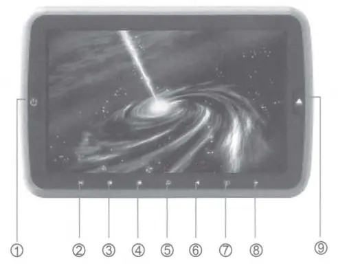 ACCELLE DVD9855 9 Inch LED Headrest Monitor with DVD Player - Power