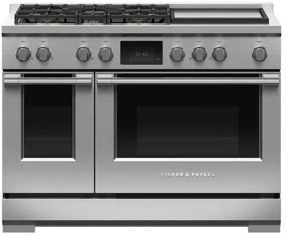 Fisher Paykel RDV3-485GD-N Dual Fuel Range48"5 Burners with Griddle Self-cleaning