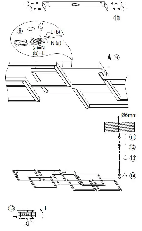 Paul Neuhaus 6014-55 Q INIGO LED Ceiling Light Brushed Steel-4