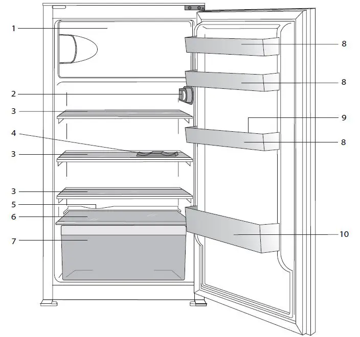 beko BSSA820M3SN Single Door Refrigerator FIG 1