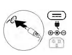 DELL Vostro 3420 14 Inch Laptop User Guide - Connect the power adapter or the power cable to your computer and to the display, if required.