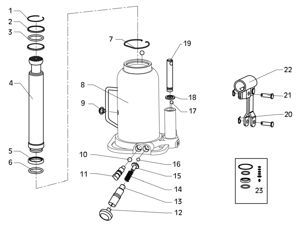 Clarke CSA20EP 20 Tonne Hydraulic Press - FIG 10