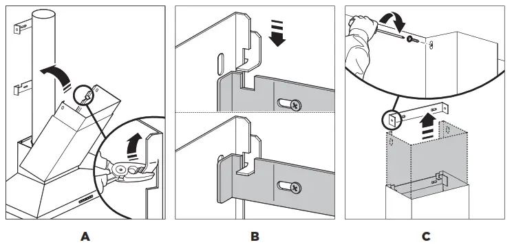 FISHER PAYKEL HC60PLX4 Chimney Pyramid Rangehood - Attach ducting