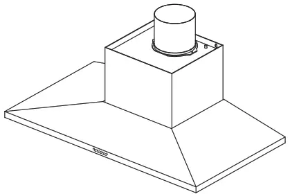 FISHER PAYKEL HC60PLX4 Chimney Pyramid Rangehood - adapter