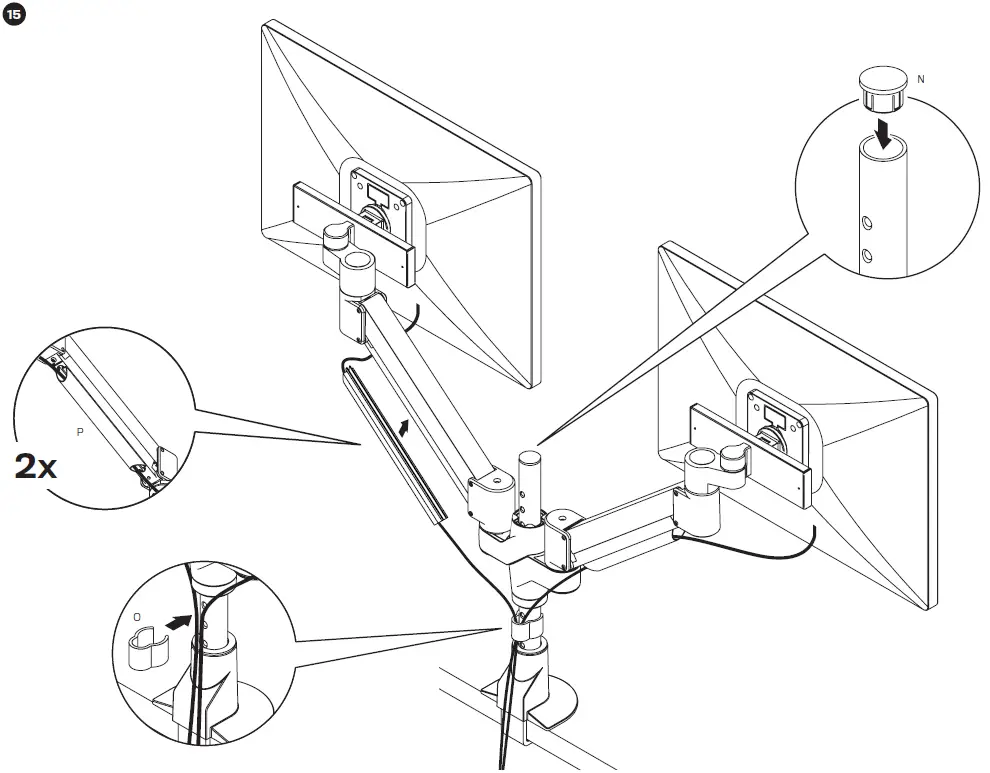 innovative-18690-STAXX-Dual-Articulating-Monitor-Mount-fig-18