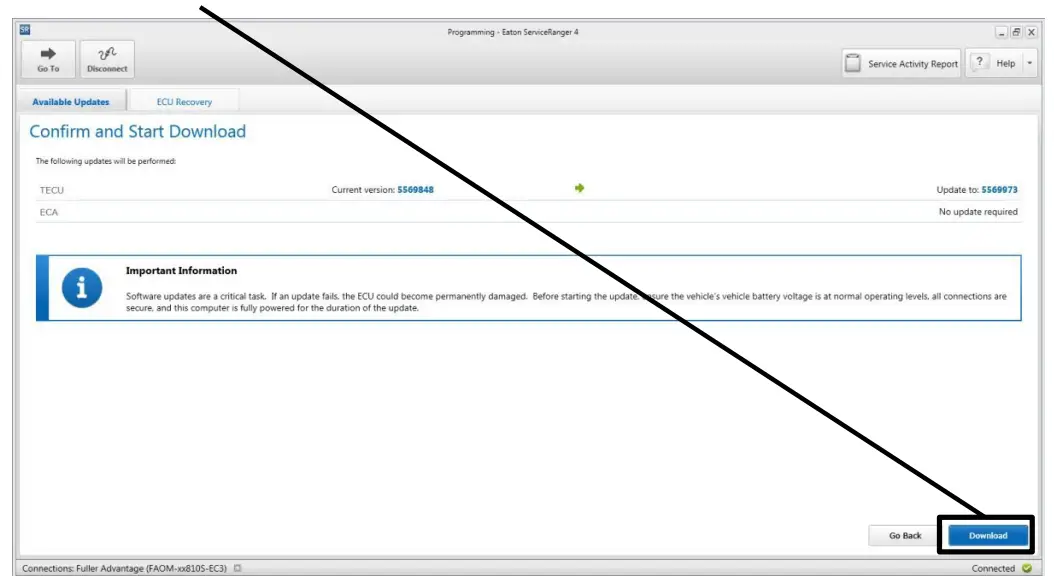 EATON 5569997 Transmission Electronic Control Unit - setting 3