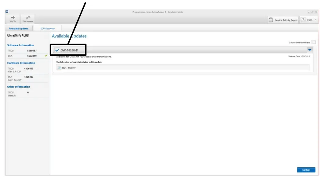 EATON 5569997 Transmission Electronic Control Unit - setting 5