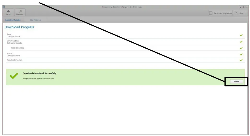 EATON 5569997 Transmission Electronic Control Unit - setting