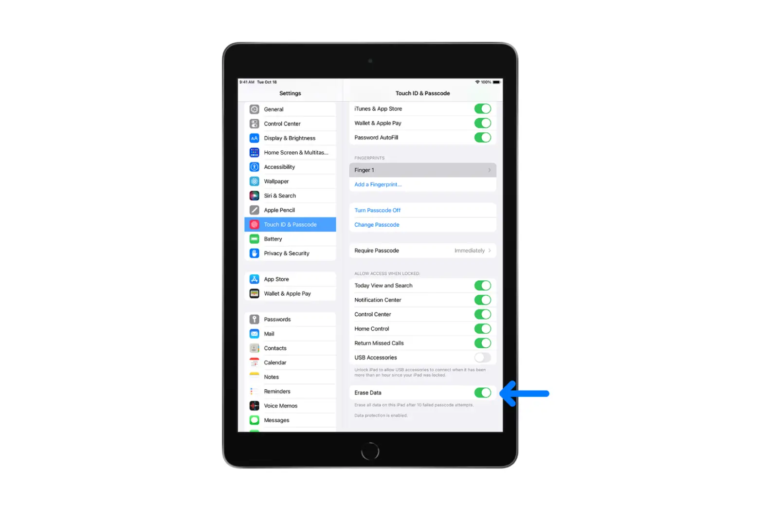 Set A Passcode On Ipad