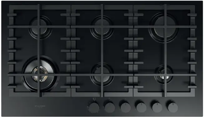 FULGOR MILANO 90cm Gas on Glass Hob with Wok Burner