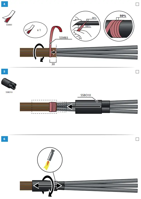 ENSTO-HIT3-1213L-Heat-Shrink-Indoor-Termination-Instruction-Manual-fig-4