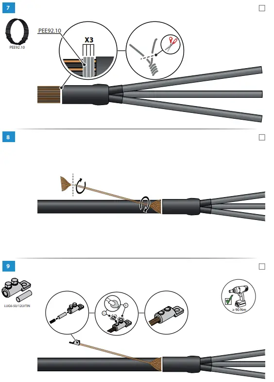 ENSTO-HIT3-1213L-Heat-Shrink-Indoor-Termination-Instruction-Manual-fig-5