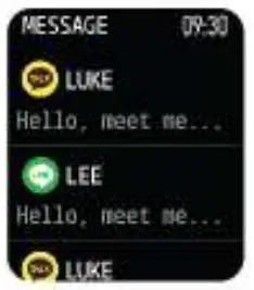 Messages display