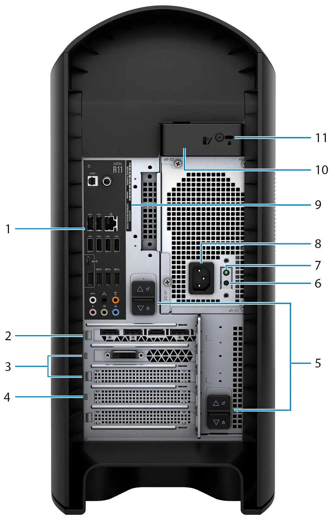 Alienware Aurora - Views - Back
