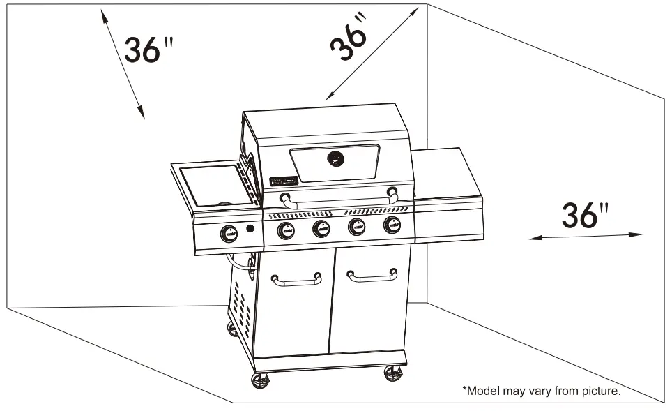 ROYAL GOURMET GA4402S Stainless Steel 4 Burner Gas Grill - fig 1