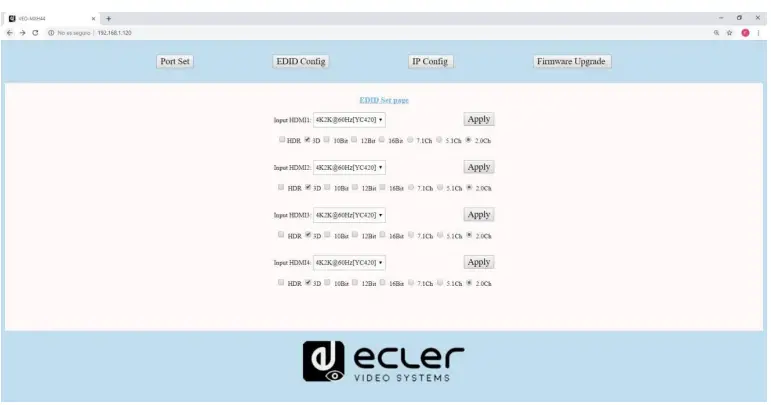 ecler-VEO-MXH44-HDMI-2-0-4X4-18GBPS-Matrix-with-Audio-De-Embedders-fig-7