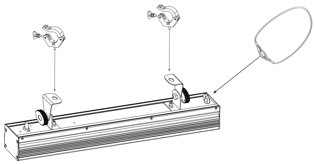 eurolite BAR 9 LED Party UV Light - INSTALLATION