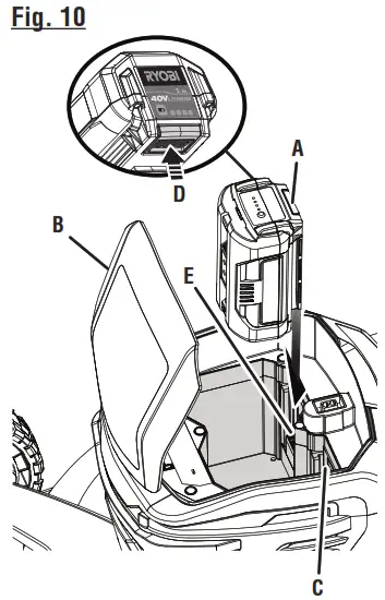 RYOBI RY401013 21 Inch 40 Volt Lawn Mower - Fig10