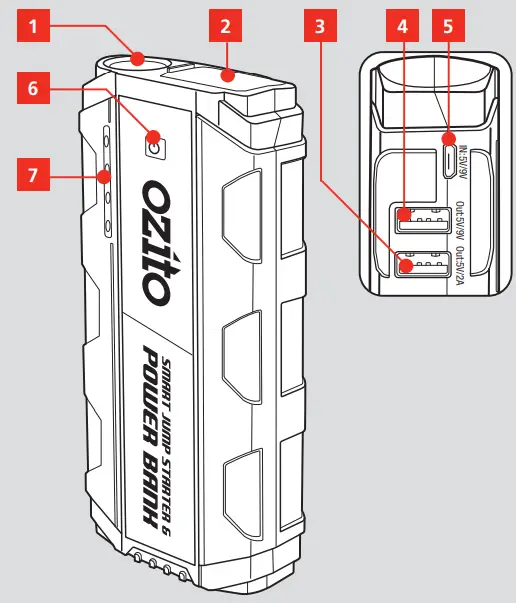 ozito OJS-800 12V 400A JUMP STARTER &amp - PRODUCT