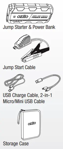 ozito OJS-800 12V 400A JUMP STARTER &amp - STANDARD EQUIPMENT