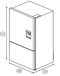 FISHER PAYKEL RF170BRPUX6 N Freestanding Refrigerator Freezer, 32, 17.5 cu ft, Ice & Water fig 1