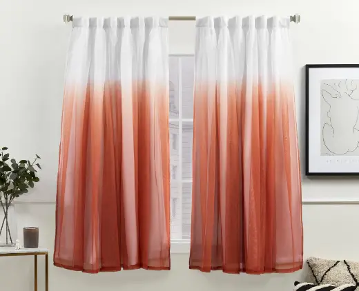 EXCLUSIVE HOME YC013556DSEHA1 63 Inch Mecca Orange Polyester Room Darkening