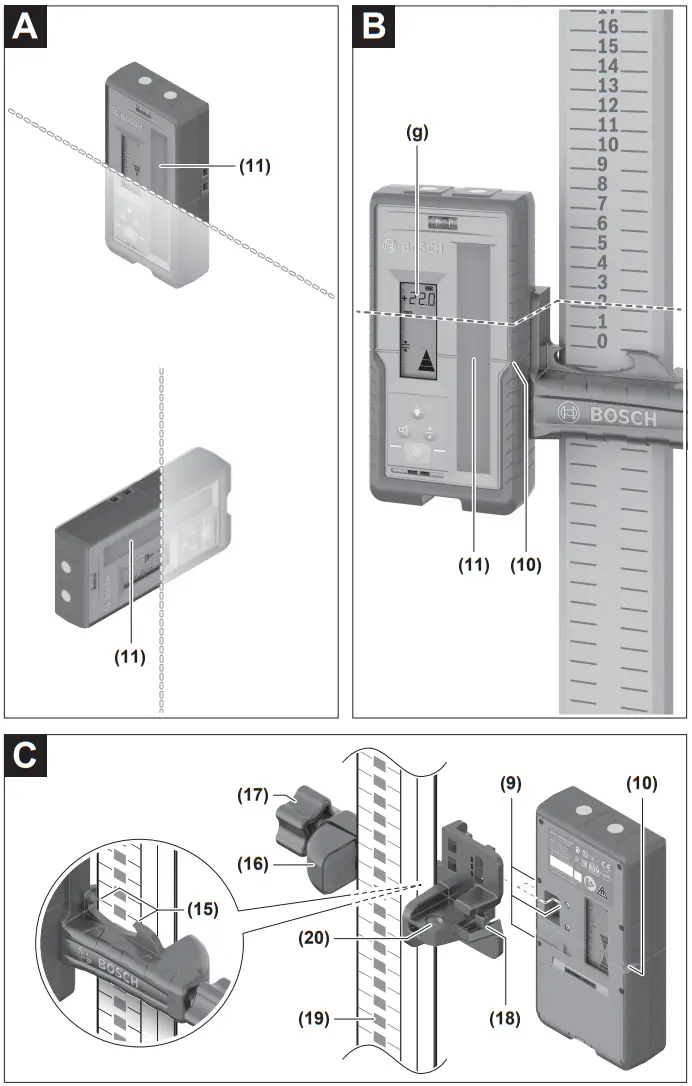 BOSCH LR 45 Professional Laser Receiver - fig 1