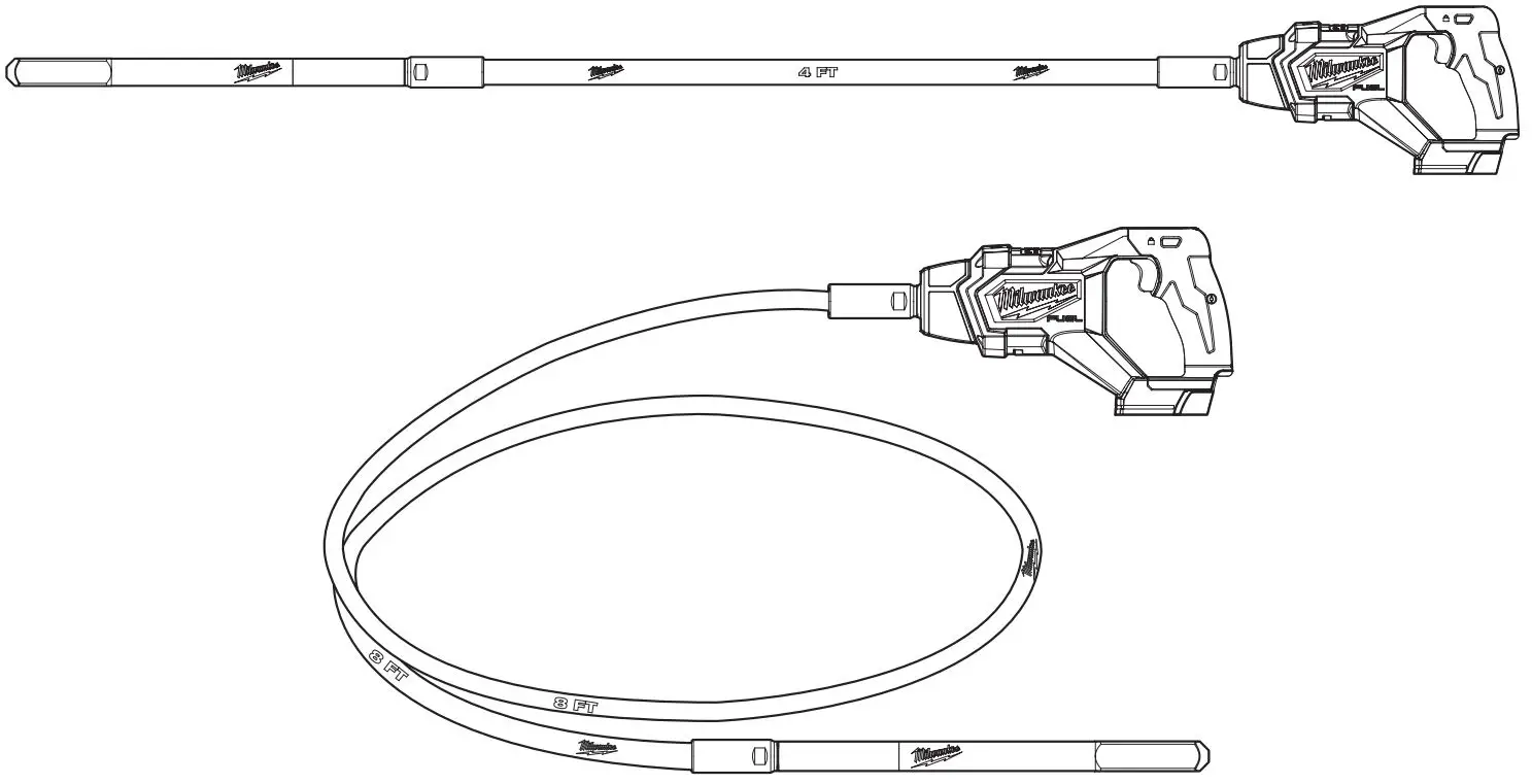 Milwaukee 2910-20 M18 Fuel 4ft Concrete Pencil Vibrator User Manual