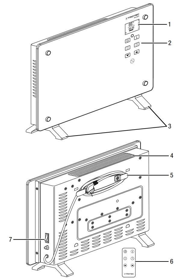 TROTEC TFC 220 E Fan Heater - Figure 1