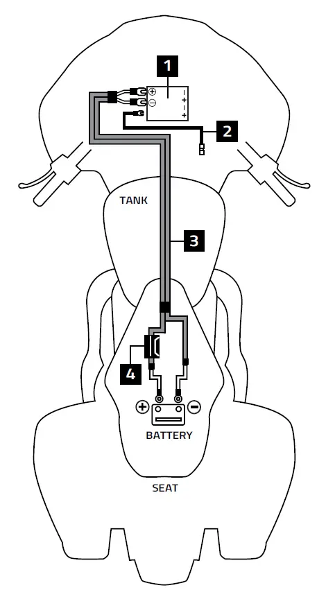 DS18 RY-KIT8.HD Extra Amplifier Power Wiring Kit for Harley Davidson 1