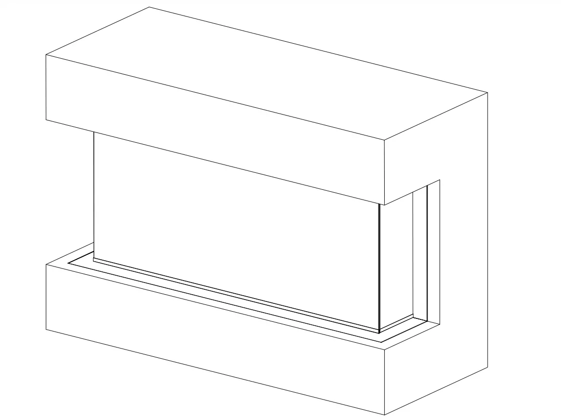 GLAMOUR TS36 Three Sided Electric Fireplace