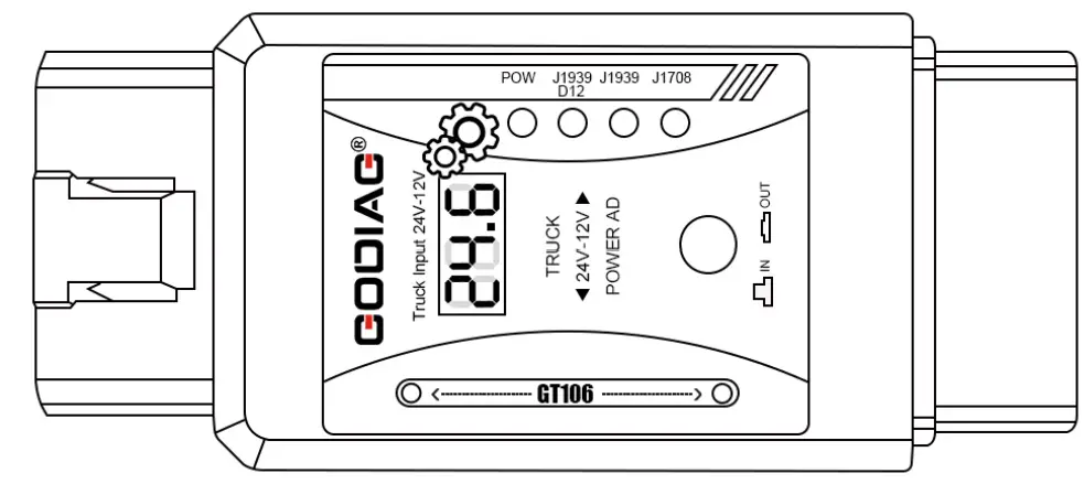 GODIAG GT106 Heavy Duty Truck 24V to 12V Converter - Fig 5